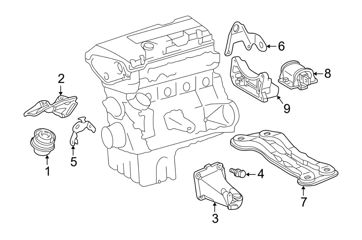 Mercedes Engine Mount - Driver Side 2202401917